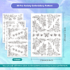 4 Sheets 11.6x8.2 Inch Stick and Stitch Embroidery Patterns DIY-WH0455-136-2