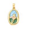 Brass Enamel Pendants KK-Z084-15G-02-1