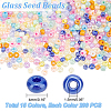 15 Colors Glass Seed Beads SEED-PH0012-08-2