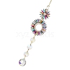 Alloy Rhinestone Hanging Ornaments HJEW-E012-02G-03-2