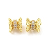 Brass Micro Pave Cubic Zirconia Spacer Beads KK-H452-15G-1