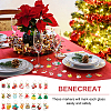 Christmas Theme PVC Plastic with Glass Seed Bead Wine Glass Charms AJEW-AB00026-6