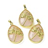 Natural Rose Quartz Pendants G-G900-01G-04-1