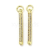 Rack Plating Brass Micro Pave Clear Cubic Zirconia Pendants KK-Q804-23G-1