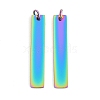 Ion Plating(IP) 304 Stainless Steel Pendants STAS-I311-14B-RC-1