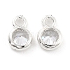 925 Sterling Silver with Single Cubic Zirconia Charms LS-STER-Z001-008S-2