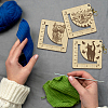 Wooden Square Frame Crochet Ruler DIY-WH0536-002-5