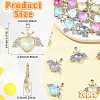 20Pcs 2 Colors UV Plating Alloy Mixed Color Glass Rhinestone Pendants FIND-YW0011-17-2