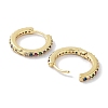 Brass Pave Cubic Zirconia Hoop Earrings for Women EJEW-L269-129G-3