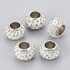 Handmade Alloy Polymer Clay Rhinestone Beads RB-S049-09-1