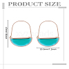 1 Pair Brass Glass Hoop Earrings for Women EJEW-LP0003-53A-2