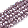 Electroplate Glass Beads Strands EGLA-A034-P2mm-B19-1