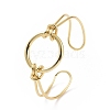 Brass Round Circle Open Cuff Bangle BJEW-F445-16G-2