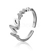 Simple Stainless Steel Mama Cuff Rings for Mother's Day QW8429-1-2