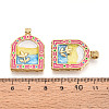 304 Stainless Steel Enamel Pendants STAS-T068-18B-3