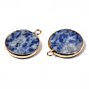 Natural Blue Spot Jasper Pendants G-Q998-010C-3