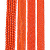 Opaque Solid Color Imitation Jade Glass Beads Strands EGLA-A044-P1mm-D03-2