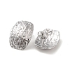 Non-Tarnish Rectangle 304 Stainless Steel Stud Earrings for Women EJEW-L272-017P-2