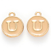 Golden Plated Alloy Enamel Charms X-ENAM-S118-06U-1