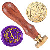 Golden Plated Brass Sealing Wax Stamp Head AJEW-WH0208-953-1