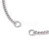 Non-Tarnish 304 Stainless Steel Curb Chain Bracelet Slider Making AJEW-JB01244-02-2