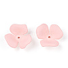 3-Petal Spray Painted Acrylic Bead Caps MACR-N007-01D-1-3