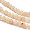 Natural Yellow Quartz Beads Strands G-G155-B03-01-4