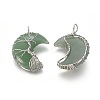 Natural Green Aventurine Tree of Life Wire Wrapped Pendants G-L520-E04-P-2