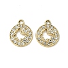 UV Plating Alloy Rhinestone Pendants FIND-B039-02G-04-1