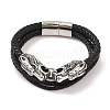 Braided Microfiber Leather Multi-strand Bracelets BJEW-B096-21D-1