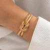 Iron Snake Chain Bracelets for Women BJEW-G744-01G-1-1