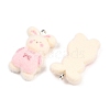 Flocking Opaque Resin Pendants RESI-P053-04C-P-2