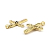 Rack Plating Brass Micro Pave Cubic Zirconia Pendants KK-D043-02G-2