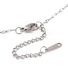 Non-Tarnish Woven Net/Web with Feather 304 Stainless Steel Pendant Necklaces for Women NJEW-G087-08P-4