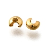 304 Stainless Steel Crimp Beads Covers STAS-P239-34G-03-2