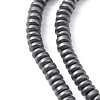 Matte Style Electroplate Non-magnetic Synthetic Hematite Beads Strands G-M007-77-3