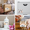 Flower PVC Waterproof Blank Label Stickers STIC-WH0023-002-6