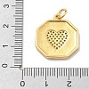 Brass Micro Pave Cubic Zirconia Pendants KK-M305-10G-2