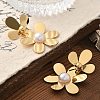 304 Stainless Steel Flower Stud Earrings for Women STAS-Z112-22G-2