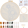Flower Pattern Punch Embroidery Starter Kits DIY-WH20007-743A-7