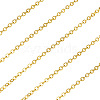 Brass Coated Iron Flat Cable Chains CH-TAC0007-01G-3