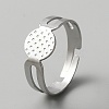 50Pcs Adjustable 304 Stainless Steel Finger Rings Findings DIY-WH0410-54-4