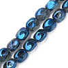Electroplate Glass Beads Strands EGLA-N008-016-B02-1