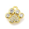 Rack Plating Brass Micro Pave Cubic Zirconia Charms KK-S396-47G-1