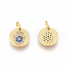 Brass Micro Pave Cubic Zirconia Charms ZIRC-F095-05-3