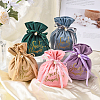 10Sets 5 Colors Velvet Jewelry Drawstring Gift Bags TP-CJ0001-02-6