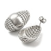 Oval Stud Earrings EJEW-G355-09P-2