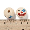 Printed Wood European Beads WOOD-G022-06D-3