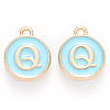 Golden Plated Alloy Enamel Charms ENAM-S118-04Q-1