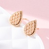 Brass Stud Earrings EJEW-D288-05G-5